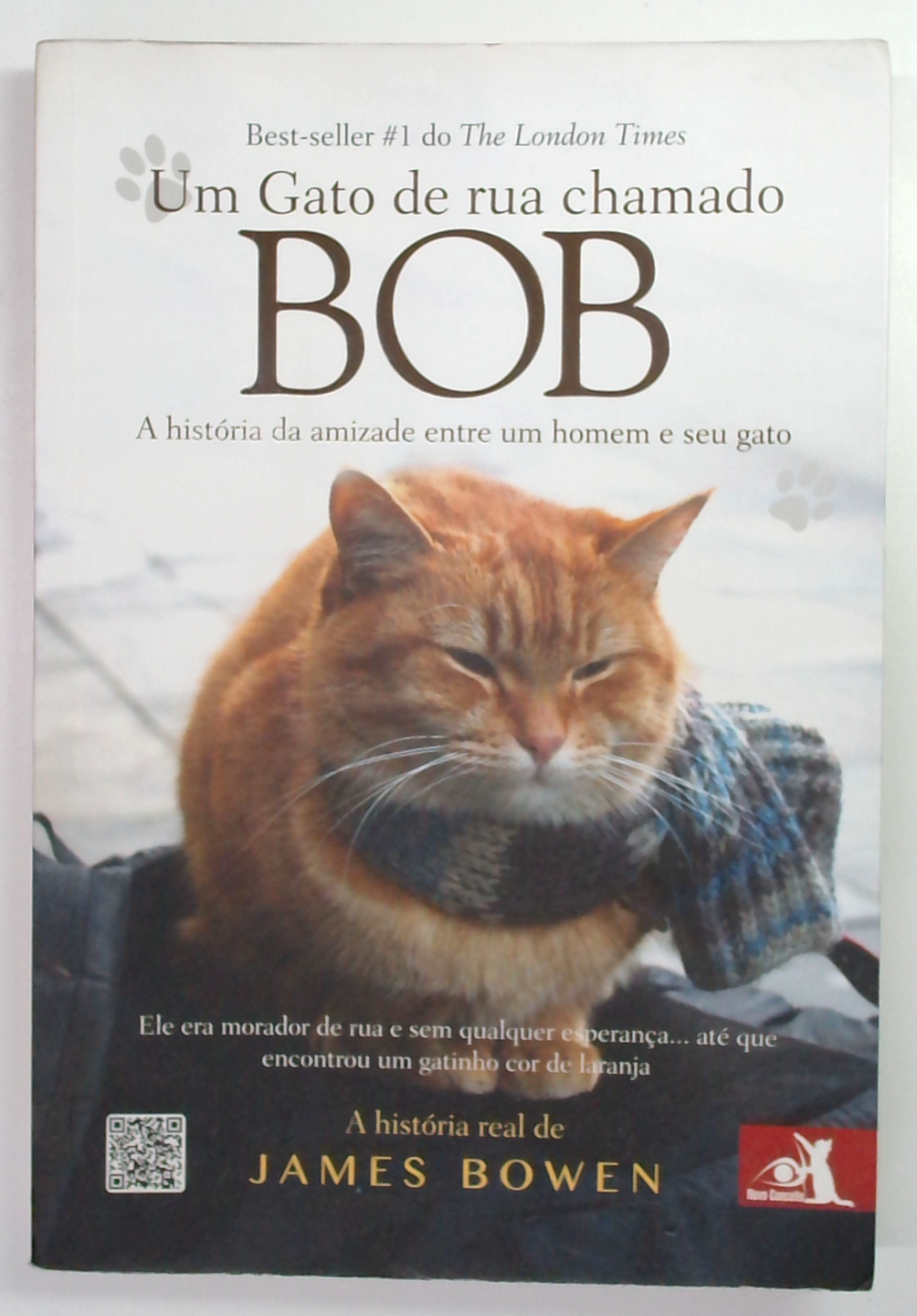 Capa do livro Um Gato de Rua Chamado Bob