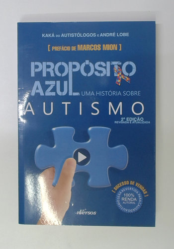 Capa do livro Propósito Azul - uma Historia Sobre Autismo