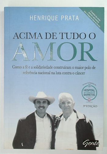 Capa do livro Acima de Tudo o Amor
